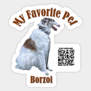 Cute aristocratic dog - BORZOI Sticker